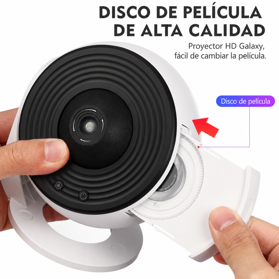Proyector Galaxy HD 360° con 12 Discos 4K